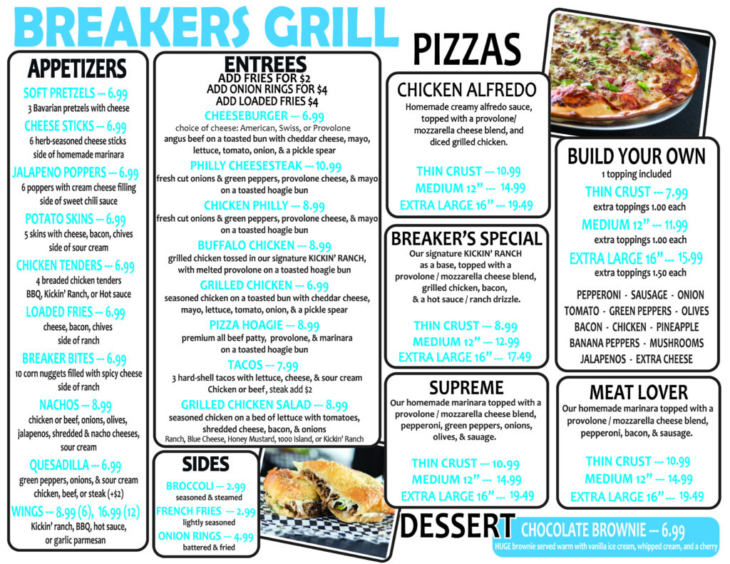 Menu Breakers Grill