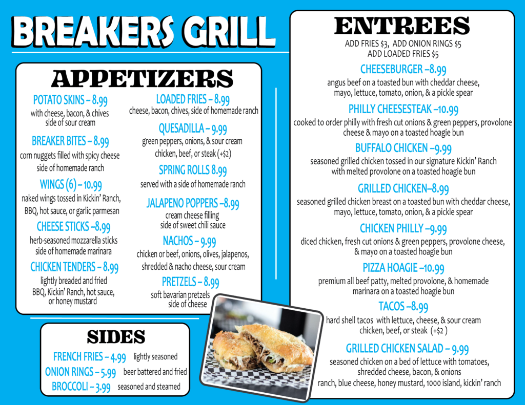 Menu Breakers Grill